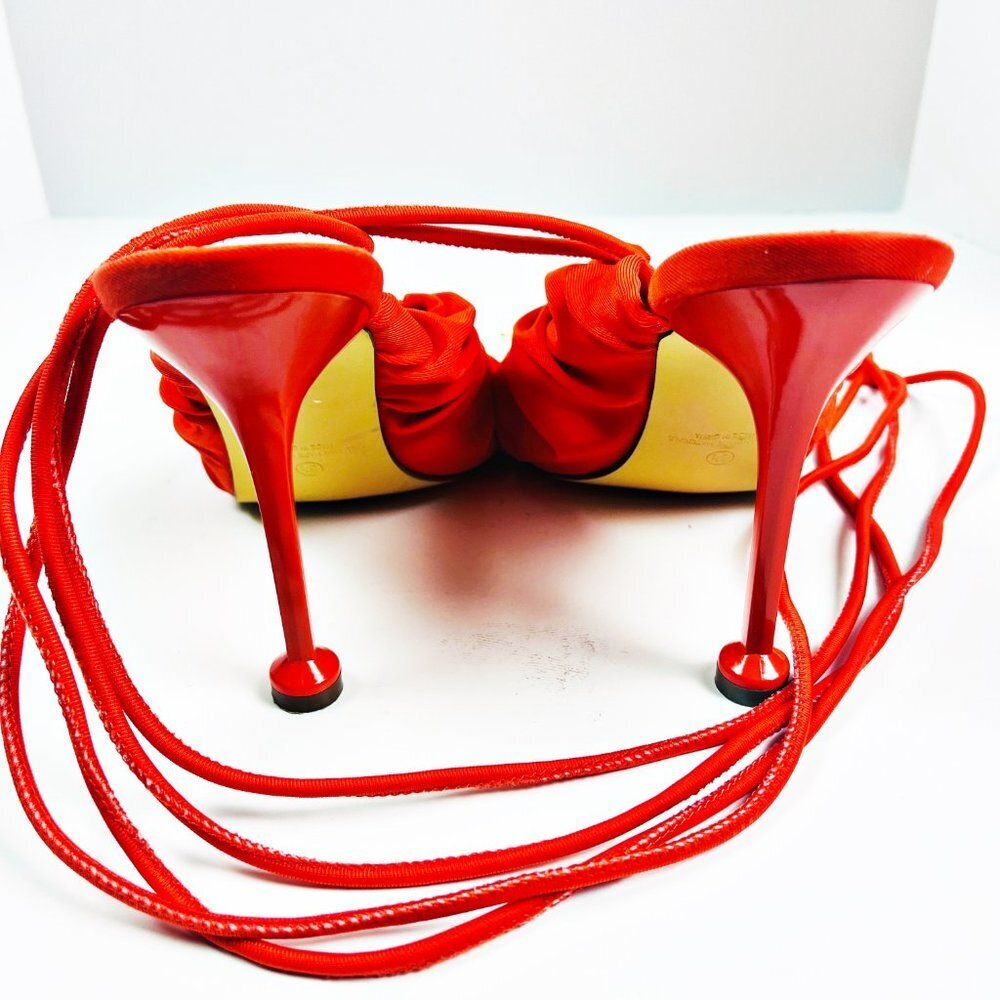 2/$14 Liliana Tangerine Strappy Heels 8.5 - Picture 5 of 6